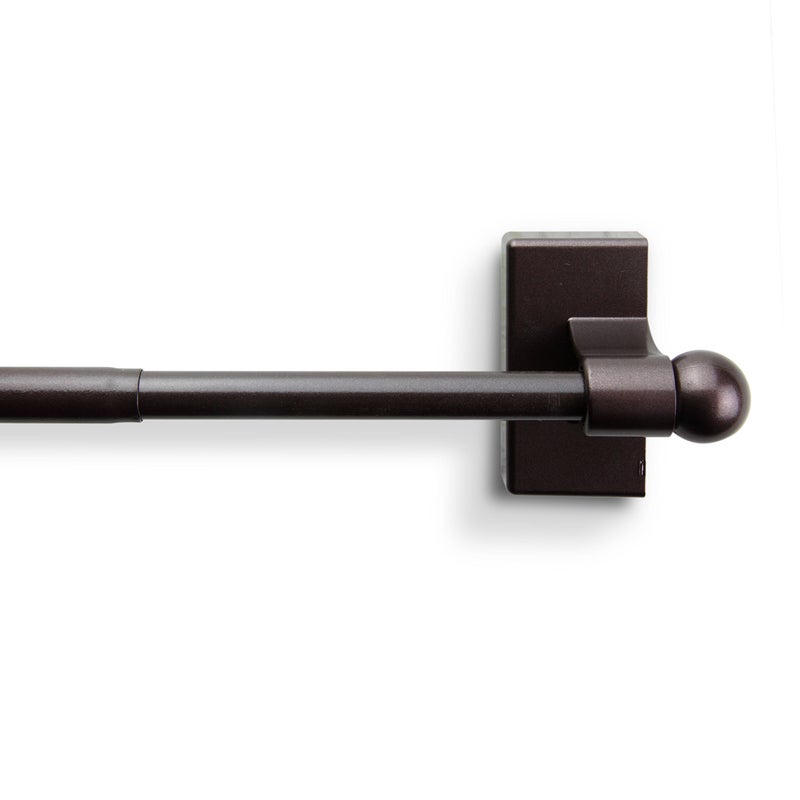 Rod Desyne MAG-07 Magnetic Curtain Rod, 17-30 inch, Cocoa - Image 1
